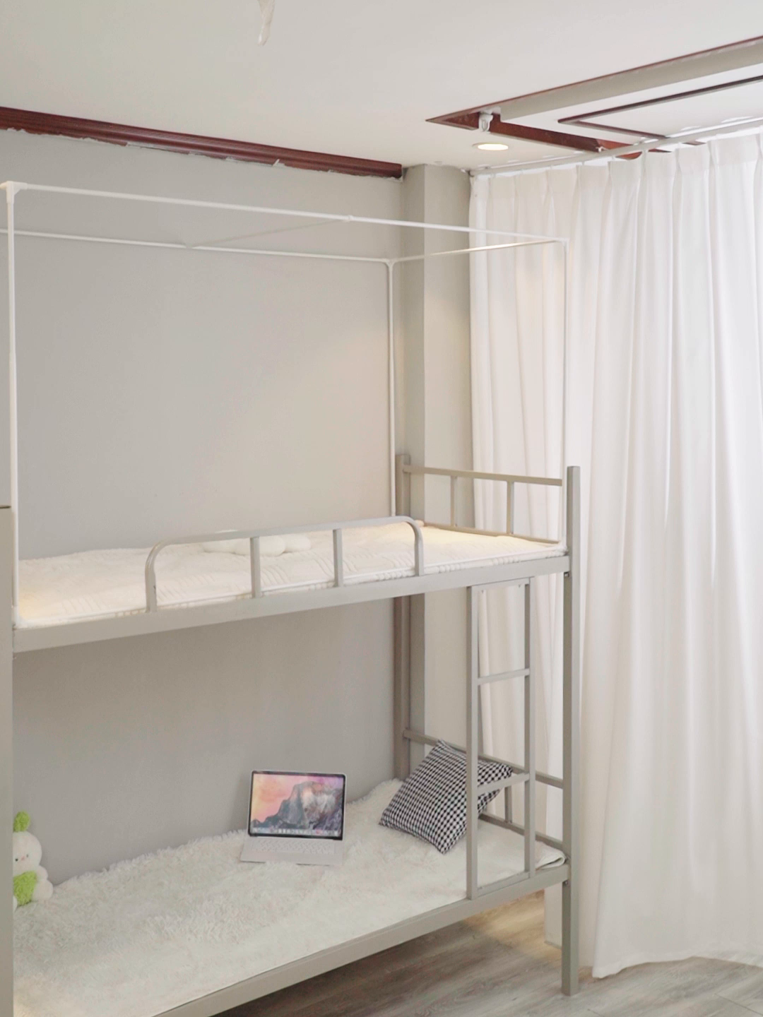 91家纺网 家纺一手货源 找家纺 （总）棉姐床帘蚊帐窗帘 2025新款稳固耐用烤漆不锈钢床帘可伸缩支架