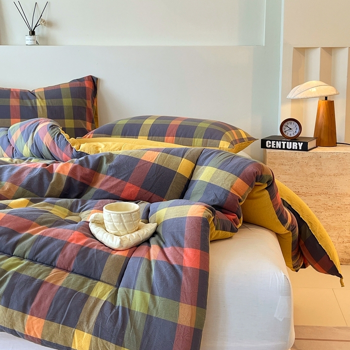 91家纺网 家纺一手货源 找家纺 宝士康家纺 2025新品10A抗菌无印风学生季春秋被/被芯/跨境/外贸 牛油果双拼