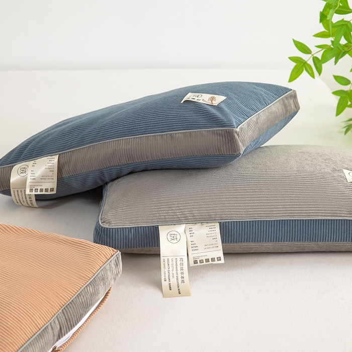 91家纺网 家纺一手货源 找家纺 （总）枕之坊 2025新款灯芯绒荞麦壳护颈枕枕头枕芯