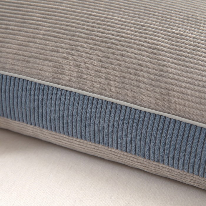 91家纺网 家纺一手货源 找家纺 枕之坊 2025新款灯芯绒荞麦壳护颈枕枕头枕芯 灯芯绒-灰 30x50cm/只