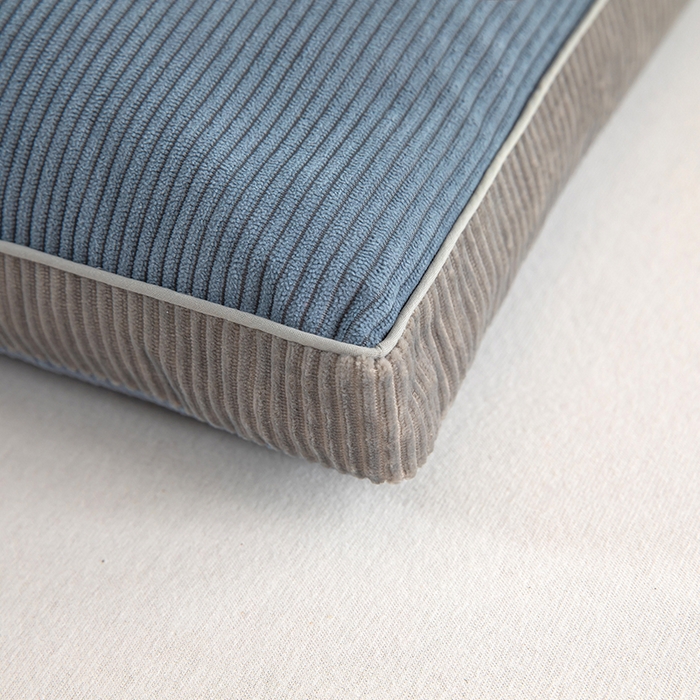 91家纺网 家纺一手货源 找家纺 枕之坊 2025新款灯芯绒荞麦壳护颈枕枕头枕芯 灯芯绒-蓝 30x50cm/对