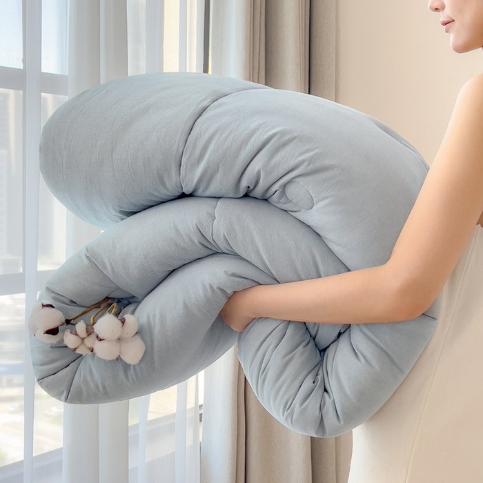 91家纺网 家纺一手货源 找家纺 宝士康家纺 2025新品10A抗菌无印风学生季春秋被/被芯/跨境/外贸 优雅蓝