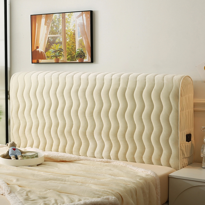 91家纺网 家纺一手货源 找家纺 （总）怡源梦 2025新款亲肤舒适荷兰绒曲线床头罩