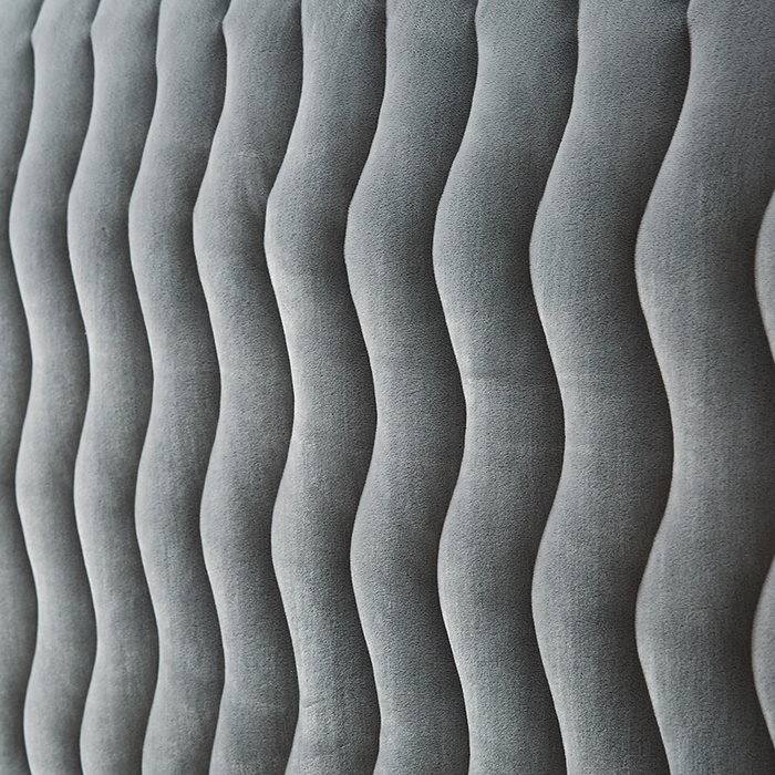 91家纺网 家纺一手货源 找家纺 怡源梦 2025新款亲肤舒适荷兰绒曲线床头罩 浅灰