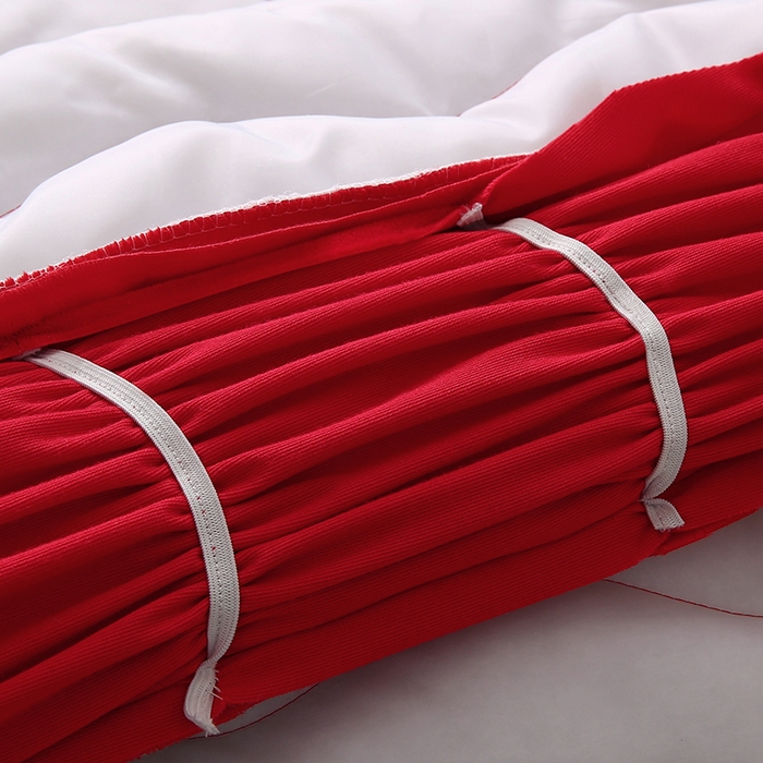 91家纺网 家纺一手货源 找家纺 怡源梦 2025新款亲肤舒适荷兰绒曲线床头罩 大红