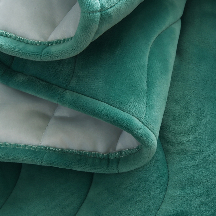 91家纺网 家纺一手货源 找家纺 怡源梦 2025新款亲肤舒适荷兰绒曲线床头罩 绿色