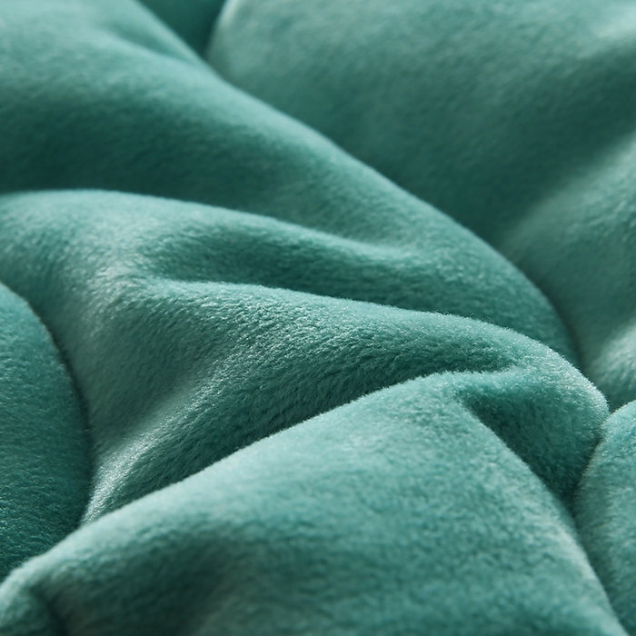 91家纺网 家纺一手货源 找家纺 怡源梦 2025新款亲肤舒适荷兰绒曲线床头罩 绿色