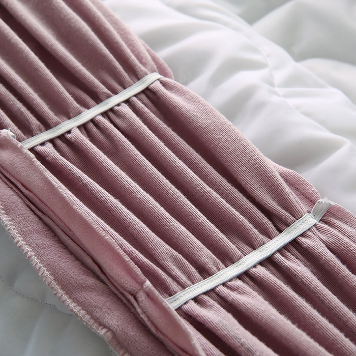 91家纺网 家纺一手货源 找家纺 怡源梦 2025新款亲肤舒适荷兰绒曲线床头罩 浅紫