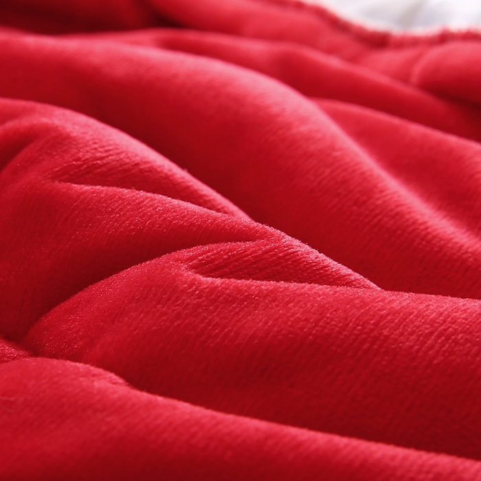 91家纺网 家纺一手货源 找家纺 怡源梦 2025新款亲肤舒适荷兰绒曲线床头罩 大红