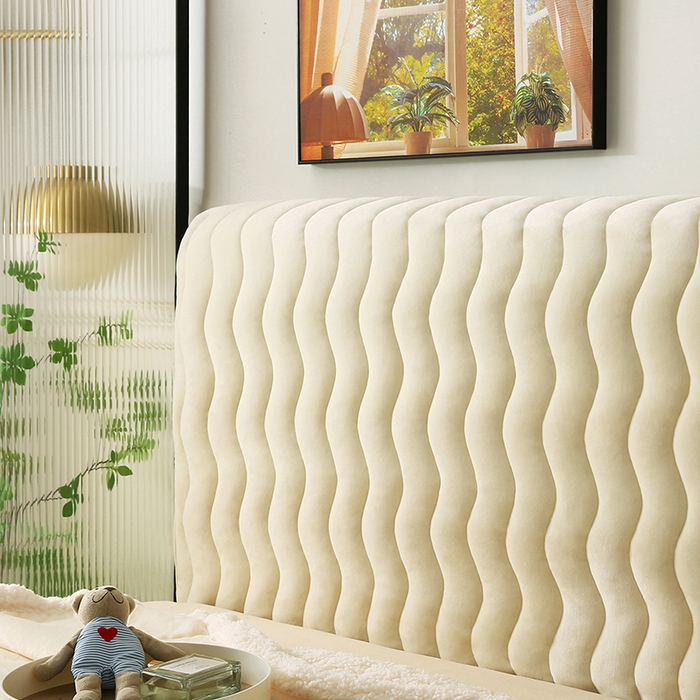 91家纺网 家纺一手货源 找家纺 （总）怡源梦 2025新款亲肤舒适荷兰绒曲线床头罩