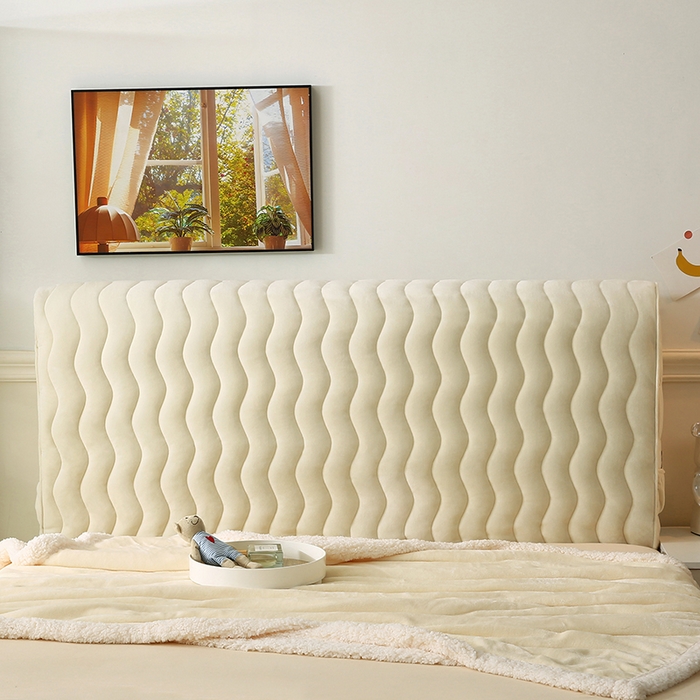 91家纺网 家纺一手货源 找家纺 （总）怡源梦 2025新款亲肤舒适荷兰绒曲线床头罩