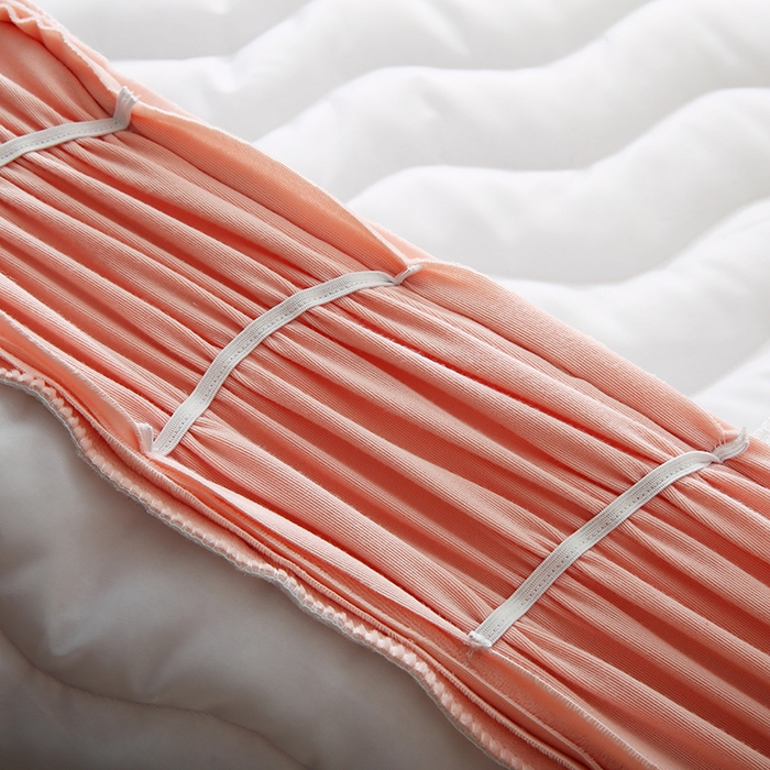 91家纺网 家纺一手货源 找家纺 怡源梦 2025新款亲肤舒适荷兰绒曲线床头罩 玉粉