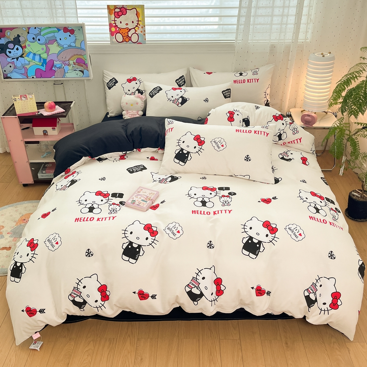 91家纺网 家纺一手货源 找家纺 （总）海岛哥哥 2025学生季新款超柔云朵棉正版三丽鸥四件套第二批-大床图