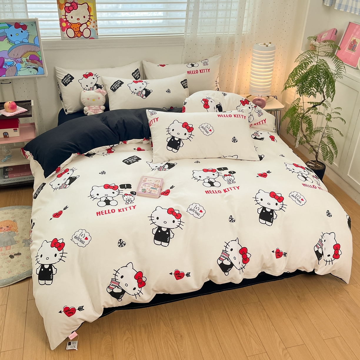 91家纺网 家纺一手货源 找家纺 （总）海岛哥哥 2025学生季新款超柔云朵棉正版三丽鸥四件套第二批-大床图