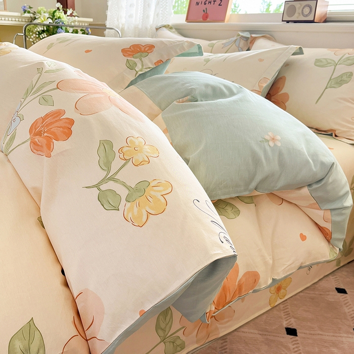 91家纺网 家纺一手货源 找家纺 （总）花梦欣 2025新款全棉印花单品系列-单被套