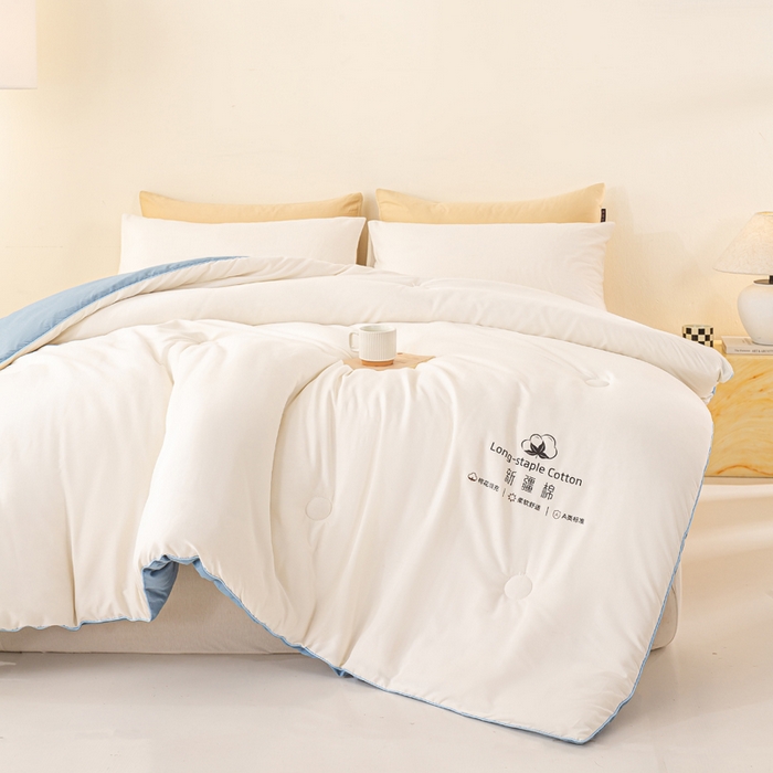 91家纺网 家纺一手货源 找家纺 （总）梦初语 2025秋冬新款新疆长绒棉花被学生宿舍被子冬被棉絮空调被芯春秋棉被-直播热款