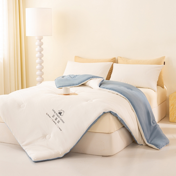 91家纺网 家纺一手货源 找家纺 （总）梦初语 2025秋冬新款新疆长绒棉花被学生宿舍被子冬被棉絮空调被芯春秋棉被-直播热款