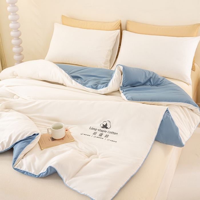 91家纺网 家纺一手货源 找家纺 （总）梦初语 2025秋冬新款新疆长绒棉花被学生宿舍被子冬被棉絮空调被芯春秋棉被-直播热款