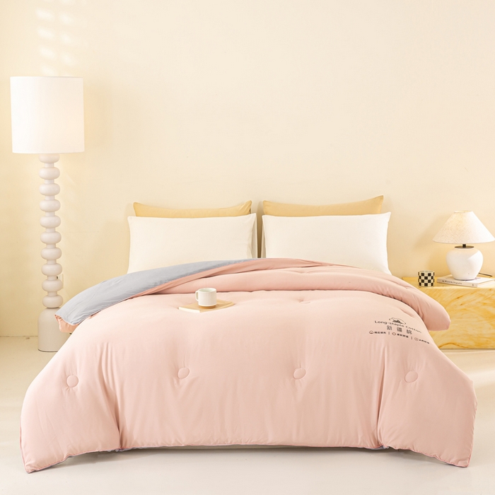 91家纺网 家纺一手货源 找家纺 梦初语 2025秋冬新款新疆长绒棉花被学生宿舍被子冬被棉絮空调被芯春秋棉被-直播热款 温馨粉