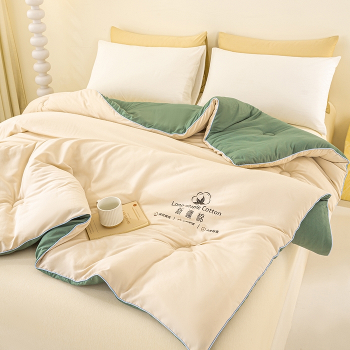 91家纺网 家纺一手货源 找家纺 梦初语 2025秋冬新款新疆长绒棉花被学生宿舍被子冬被棉絮空调被芯春秋棉被-直播热款 咖色