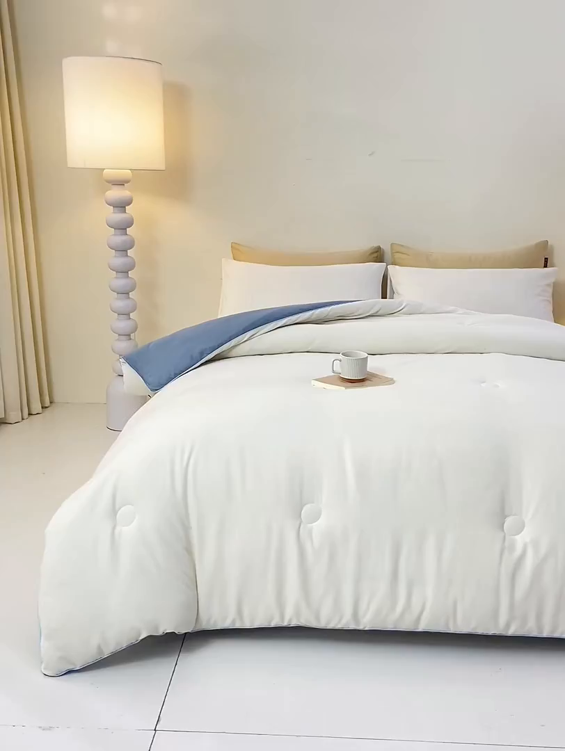 91家纺网 家纺一手货源 找家纺 （总）梦初语 2025秋冬新款新疆长绒棉花被学生宿舍被子冬被棉絮空调被芯春秋棉被-直播热款