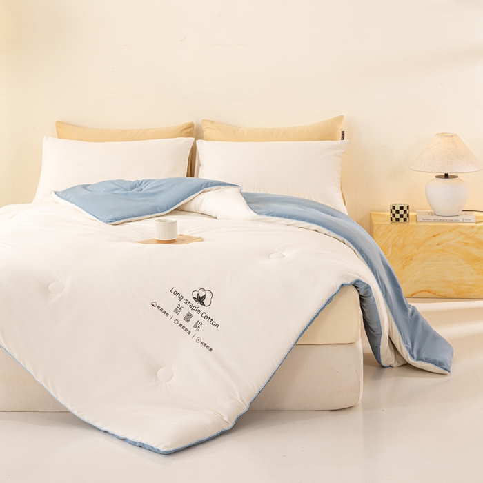 91家纺网 家纺一手货源 找家纺 （总）梦初语 2025秋冬新款新疆长绒棉花被学生宿舍被子冬被棉絮空调被芯春秋棉被-直播热款