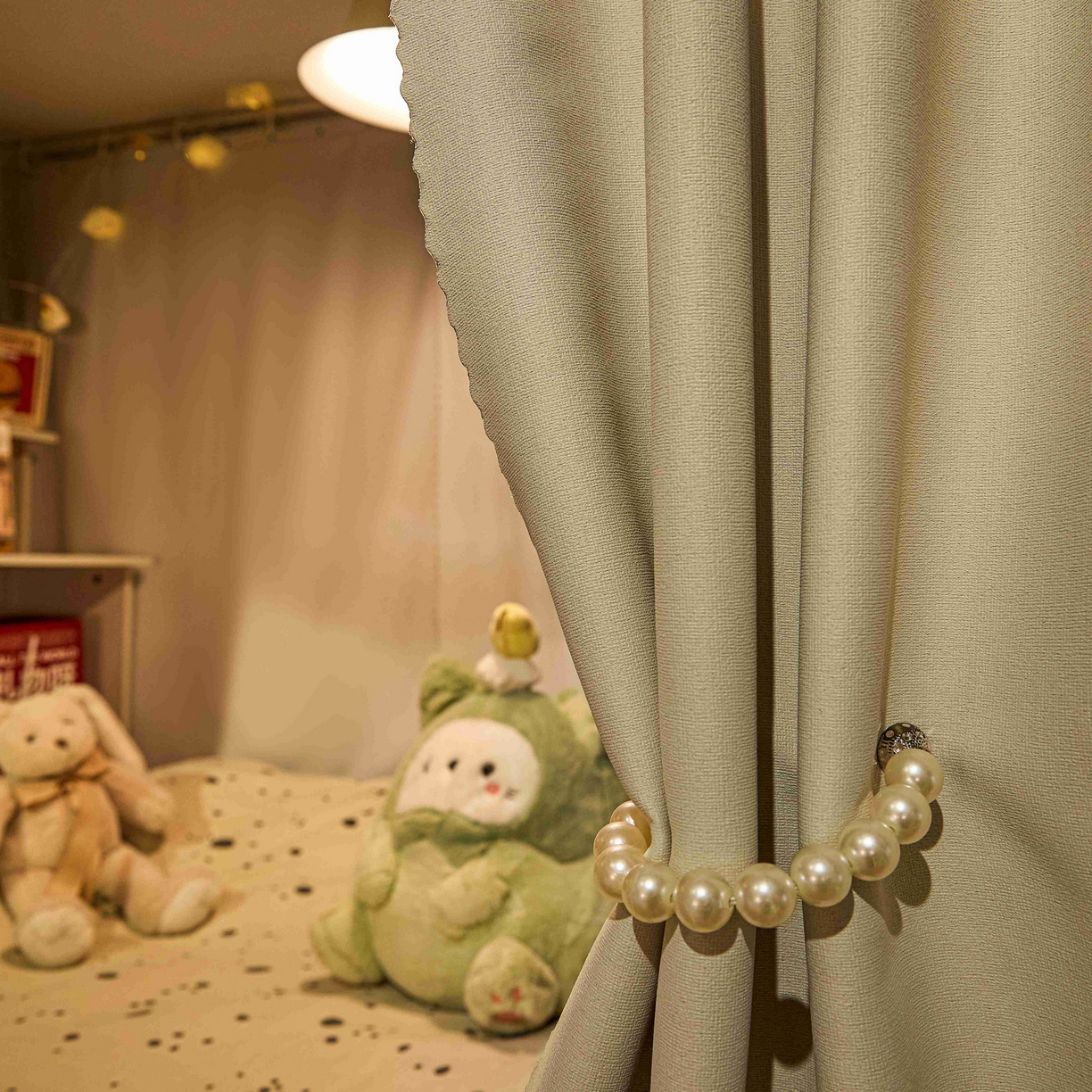 91家纺网 家纺一手货源 找家纺 卓尔居 2025新款强遮光学生宿舍上下铺遮光蚊帐床帘-遮光大师 米色