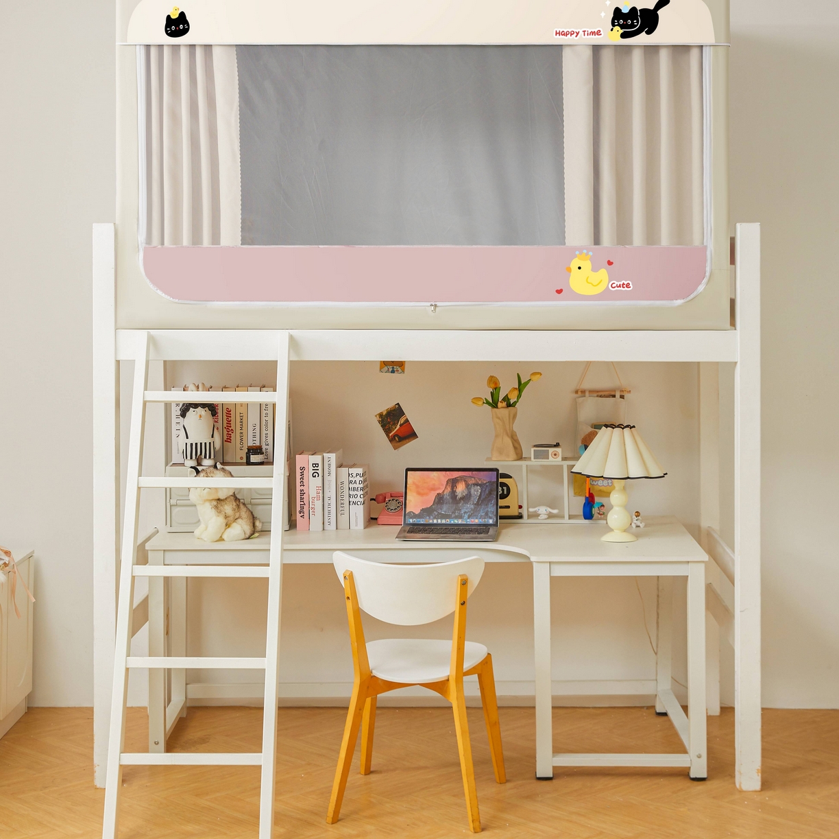 91家纺网 家纺一手货源 找家纺 卓尔居 2025新款强遮光学生宿舍上下铺遮光蚊帐床帘-遮光大师 小粉盒