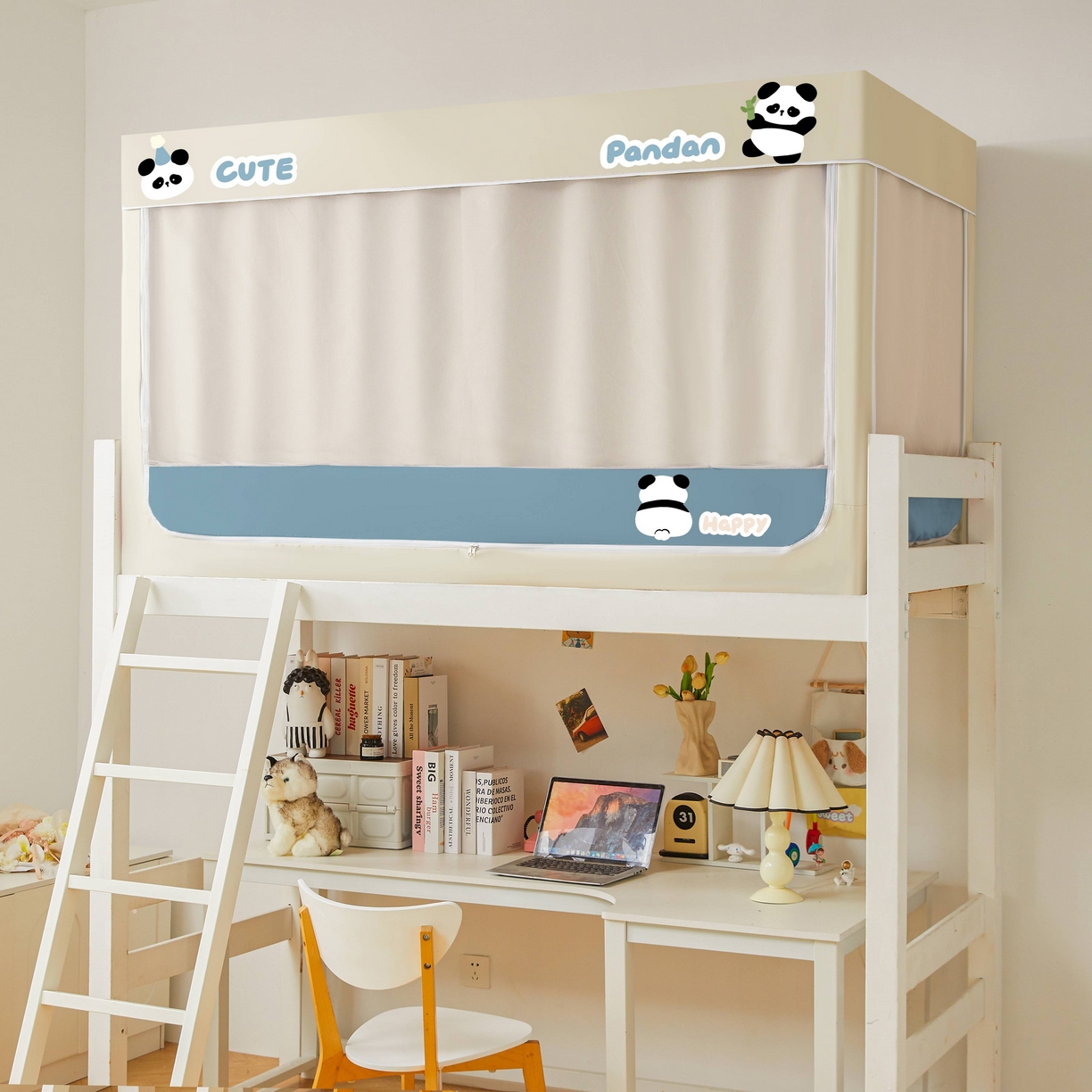 91家纺网 家纺一手货源 找家纺 卓尔居 2025新款强遮光学生宿舍上下铺遮光蚊帐床帘-遮光大师 小蓝盒