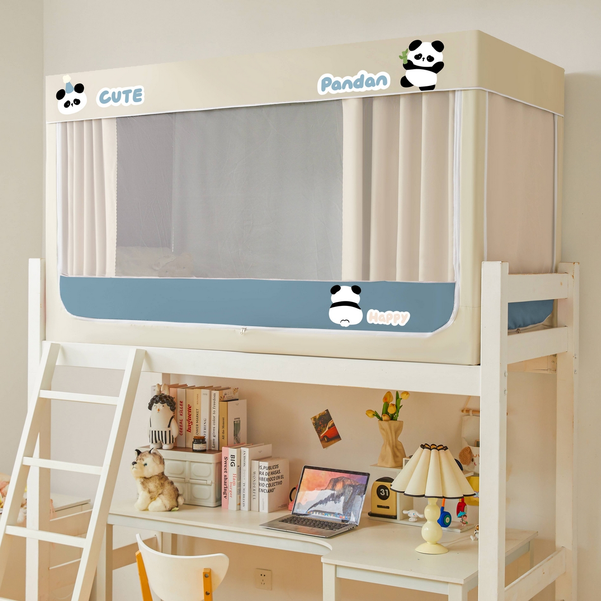 91家纺网 家纺一手货源 找家纺 卓尔居 2025新款强遮光学生宿舍上下铺遮光蚊帐床帘-遮光大师 小蓝盒