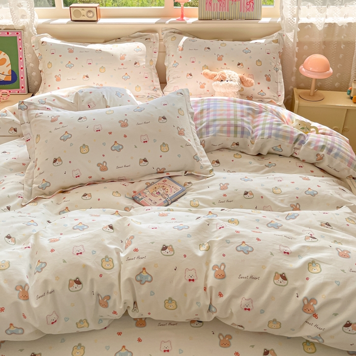91家纺网 家纺一手货源 找家纺 花梦欣 2025新款全棉印花单品系列-单被套 萌宠国度
