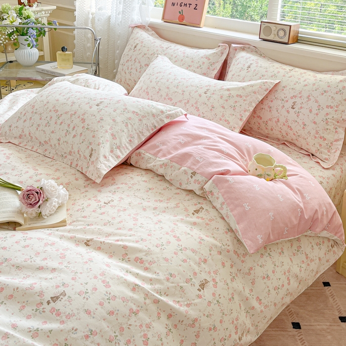 91家纺网 家纺一手货源 找家纺 花梦欣 2025新款全棉印花单品系列-单被套 花中仙子