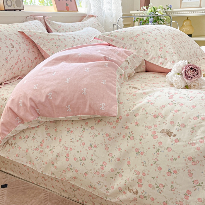 91家纺网 家纺一手货源 找家纺 花梦欣 2025新款全棉印花单品系列-单被套 花中仙子