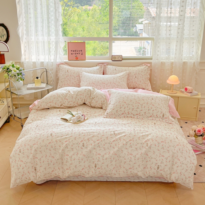 91家纺网 家纺一手货源 找家纺 花梦欣 2025新款全棉印花单品系列-单被套 花中仙子