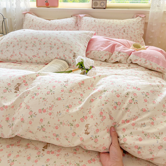 91家纺网 家纺一手货源 找家纺 花梦欣 2025新款全棉印花单品系列-单被套 花中仙子