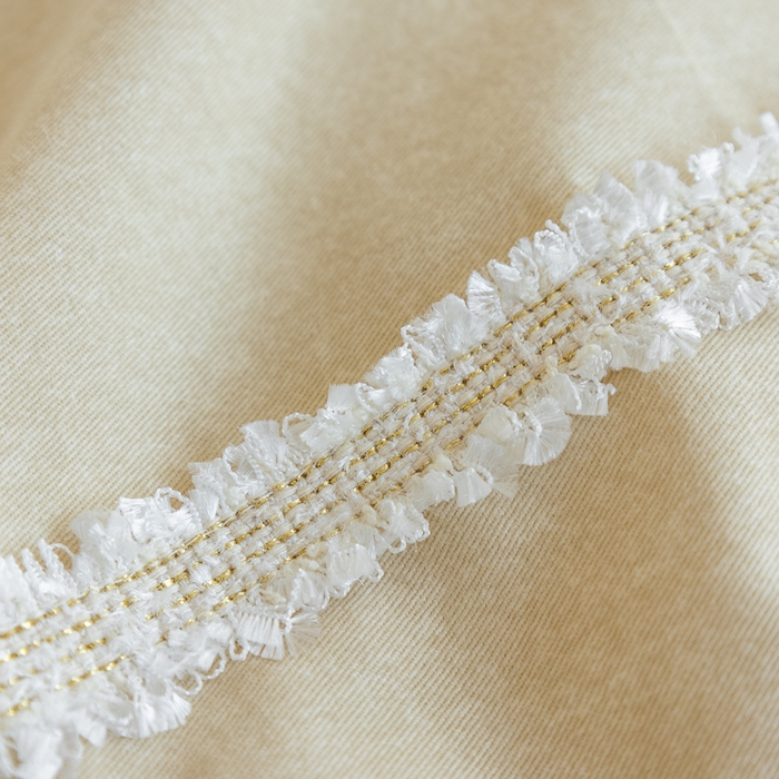 91家纺网 家纺一手货源 找家纺 巧玲珑 2025新款织带花边工艺款四件套-初夏铃兰 初夏铃兰-米黄