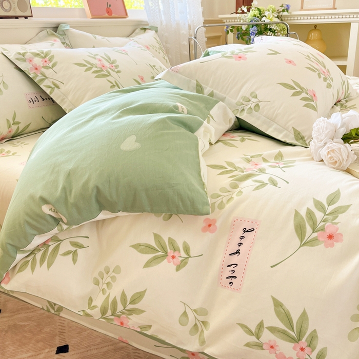 91家纺网 家纺一手货源 找家纺 花梦欣 2025新款全棉印花单品系列-单被套 扶绿花园