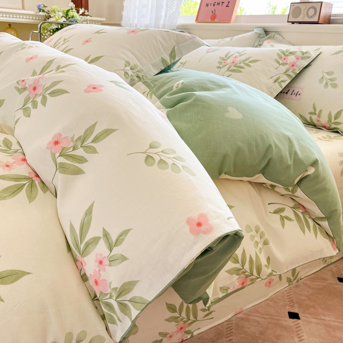 花梦欣 2025新款全棉印花单品系列-单被套 扶绿花园