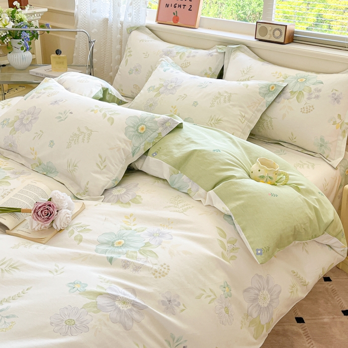 91家纺网 家纺一手货源 找家纺 花梦欣 2025新款全棉印花单品系列-单被套 蝶舞恋曲