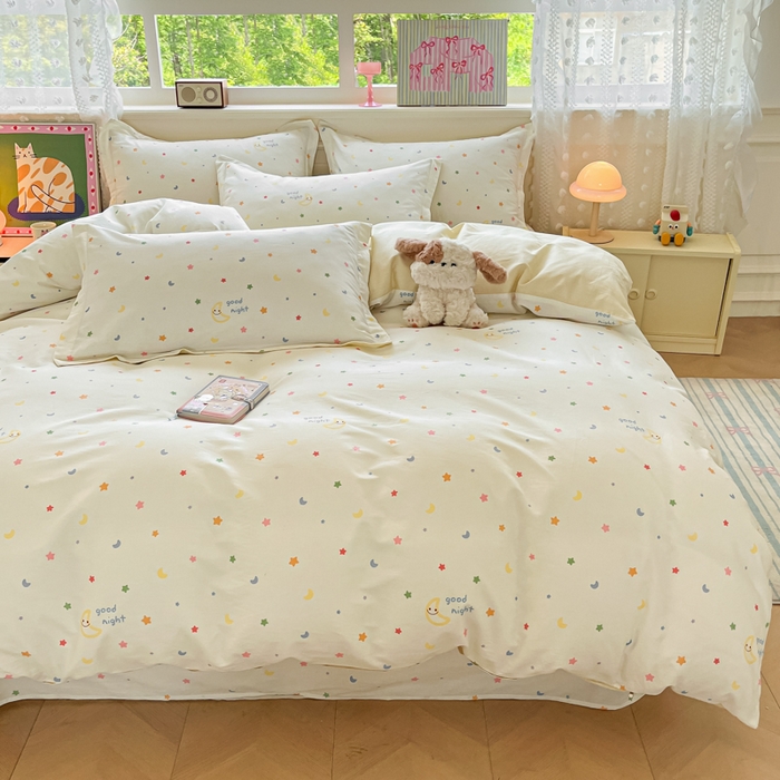 91家纺网 家纺一手货源 找家纺 花梦欣 2025新款全棉印花单品系列-单被套 繁星