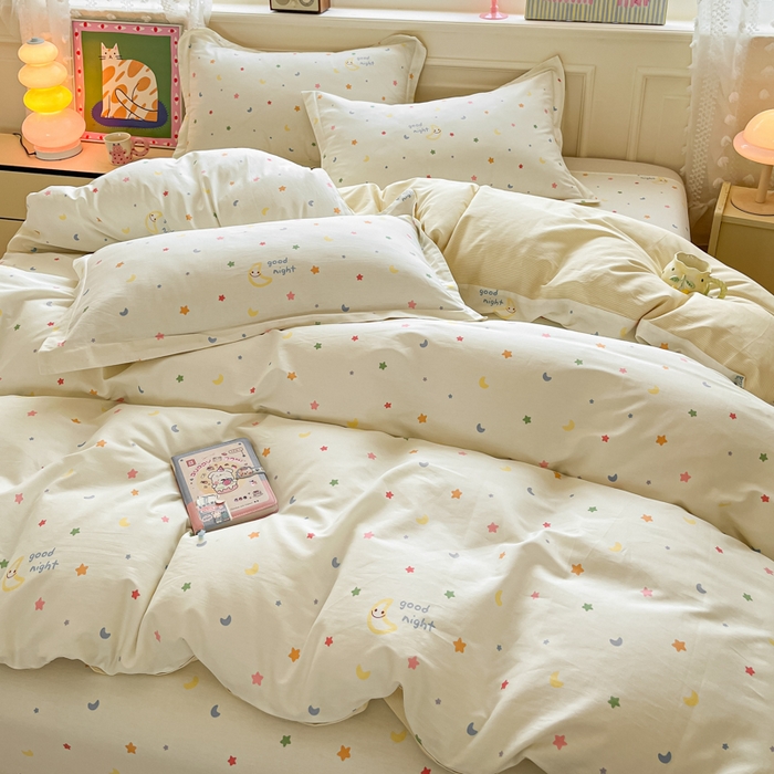 91家纺网 家纺一手货源 找家纺 花梦欣 2025新款全棉印花单品系列-单被套 繁星