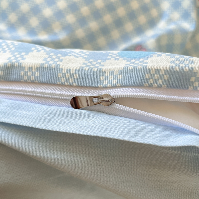 91家纺网 家纺一手货源 找家纺 花梦欣 2025新款全棉印花单品系列-单被套 大眼恐龙蓝