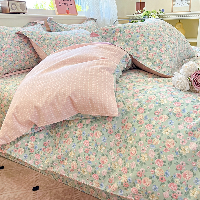 91家纺网 家纺一手货源 找家纺 花梦欣 2025新款全棉印花单品系列-单被套 柏林梦境绿