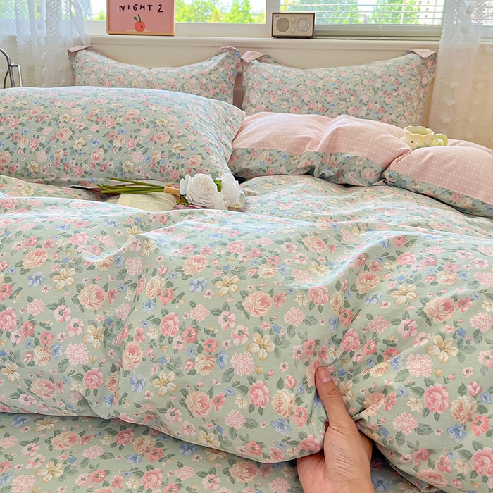 91家纺网 家纺一手货源 找家纺 花梦欣 2025新款全棉印花单品系列-单被套 柏林梦境绿