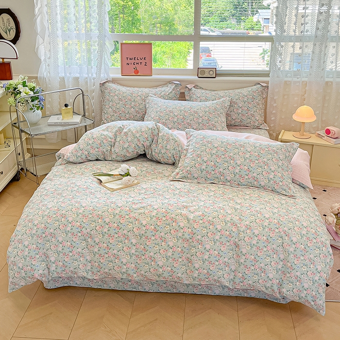 91家纺网 家纺一手货源 找家纺 花梦欣 2025新款全棉印花单品系列-单被套 柏林梦境绿