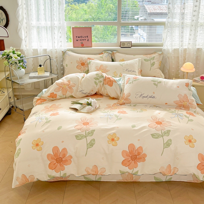 91家纺网 家纺一手货源 找家纺 花梦欣 2025新款全棉印花单品系列-单被套 班纳花园