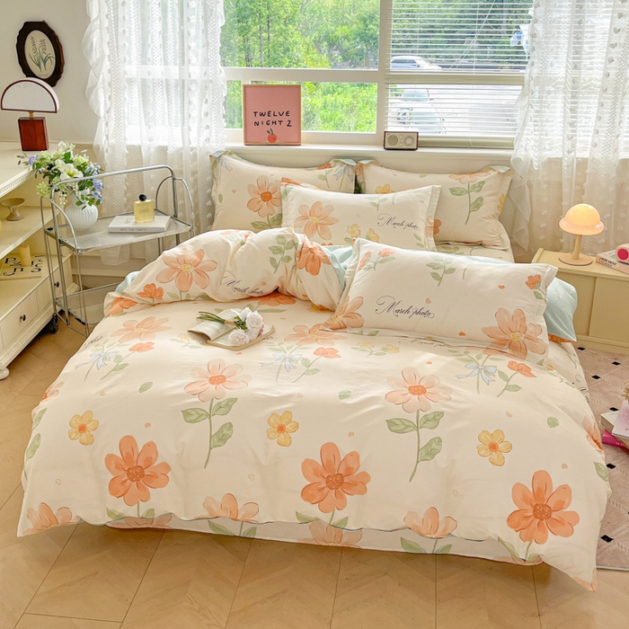 91家纺网 家纺一手货源 找家纺 花梦欣 2025新款全棉印花单品系列-单被套 班纳花园