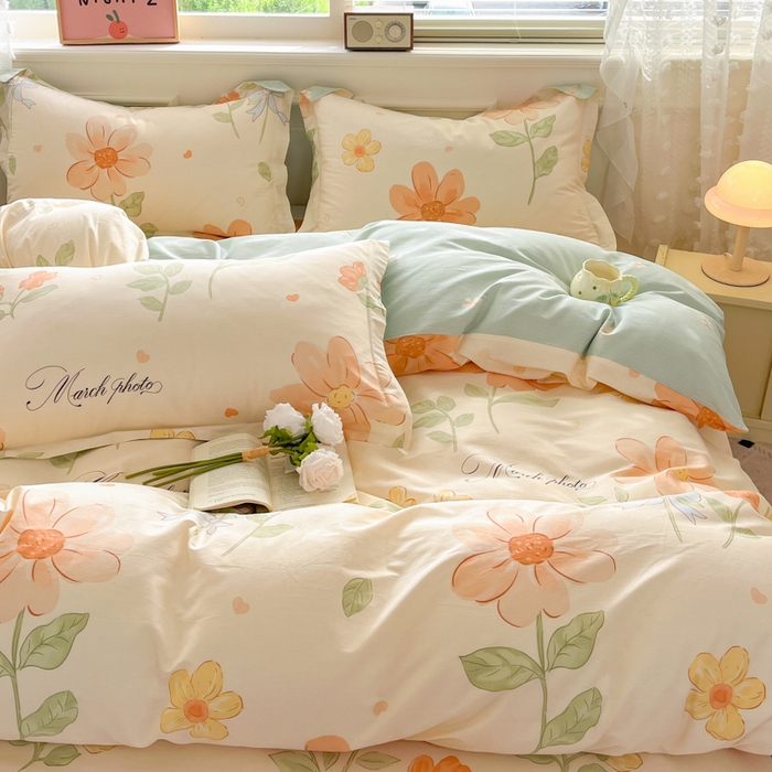 91家纺网 家纺一手货源 找家纺 花梦欣 2025新款全棉印花单品系列-单被套 班纳花园