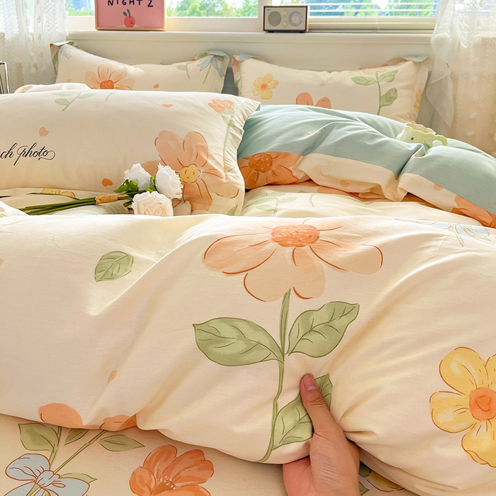 91家纺网 家纺一手货源 找家纺 花梦欣 2025新款全棉印花单品系列-单被套 班纳花园