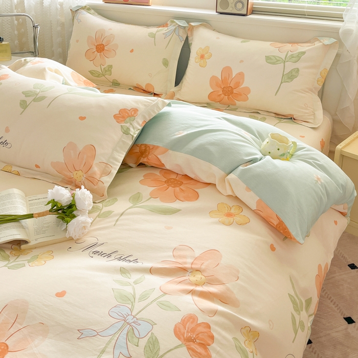 91家纺网 家纺一手货源 找家纺 花梦欣 2025新款全棉印花单品系列-单被套 班纳花园